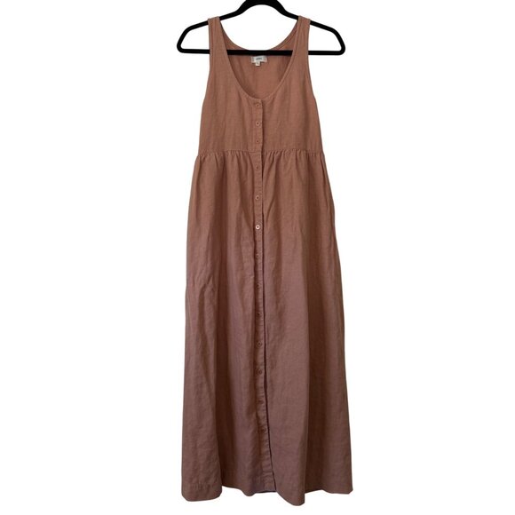 OZMA Of California 'Billie Dress' In Burnt Orange Linen Sz Small - Picture 1 of 6
